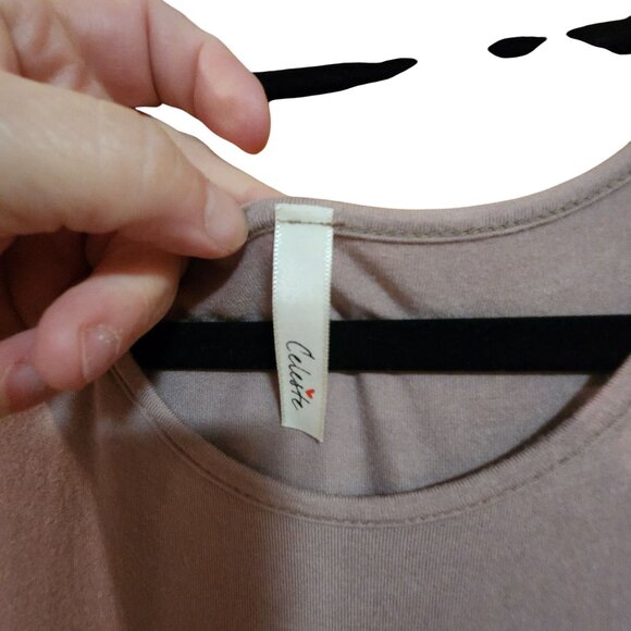 Color Block Ruffle Sleeve Tunic Top With Leopard Print Hemline - Picture 3 of 3